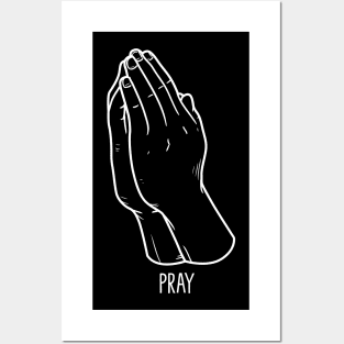 Pray Hand Sign Posters and Art